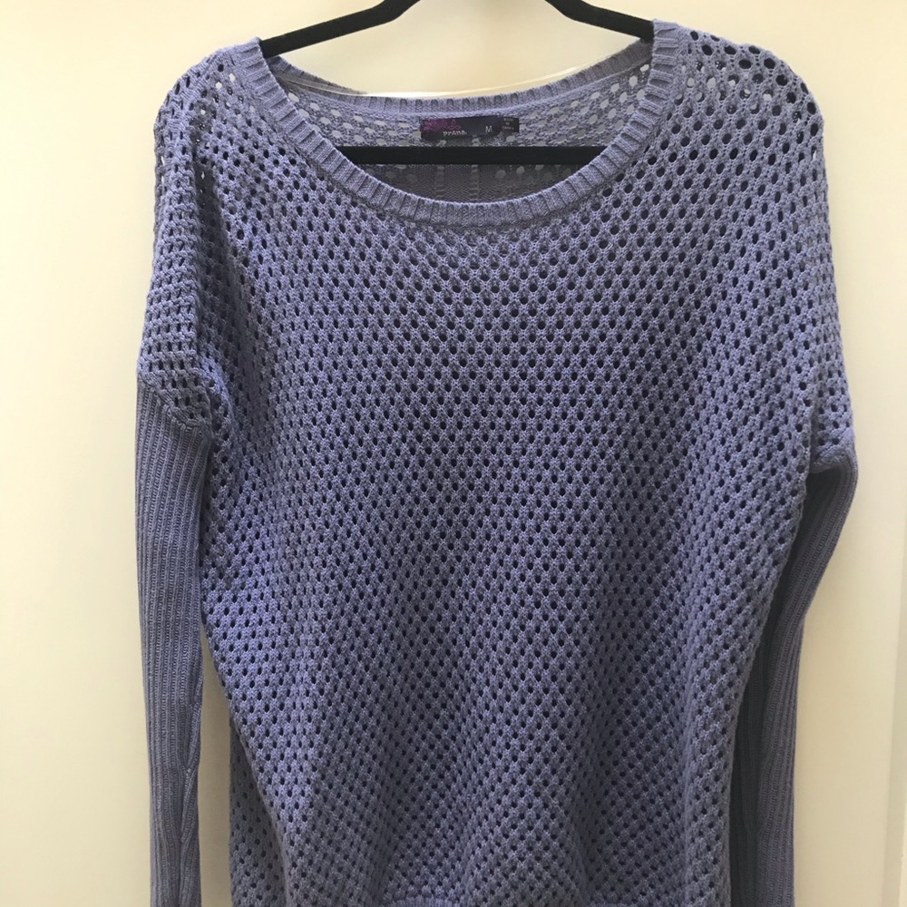 purple knit sweater